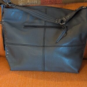 The Sak Dark Gray Leather Shoulder Bag